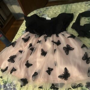 Infant girl pink and black dress…3-6 month